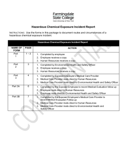 Hazardous Chemical Exposure Incident Report