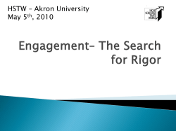 Rigor III &ndash; The Search for Rigor