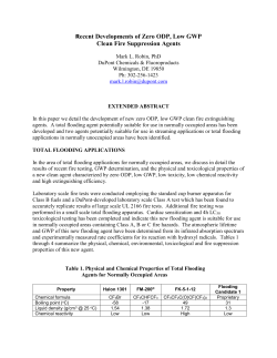 Recent Developments of Zero ODP, Low GWP Clean Fire