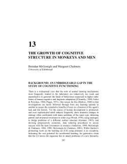 the growth of cognitive structure in monkeys and men