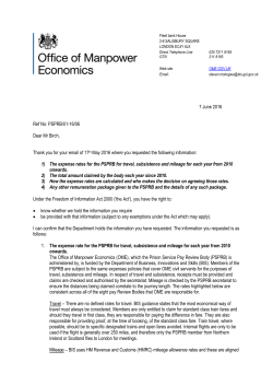 Prison Pay Review Body members` travel expenses