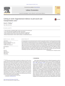 Experimental evidence on job search and transportation costs
