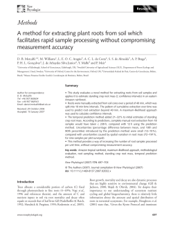 A method for extracting plant roots from soil which facilitates rapid