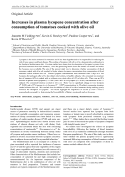 Increases in plasma lycopene concentration after consumption of