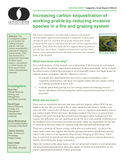 Increasing carbon sequestration of working prairie by reducing