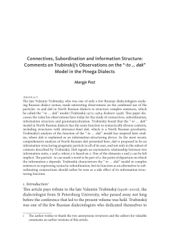 Connectives, Subordination and Information Structure: Comments