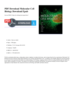 PDF Molecular Cell Biology Epub