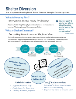 A Guide to Shelter Diversion for Program Directors and Management