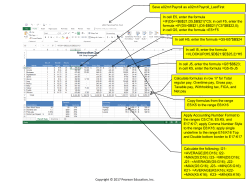 Copyright &copy; 2017 Pearson Education, Inc. In cell E5, enter the