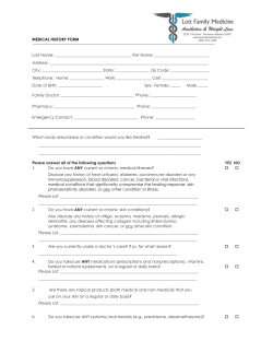 MEDICAL HISTORY FORM