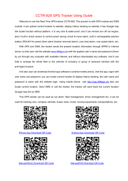 CCTR-828 GPS Tracker User Manual
