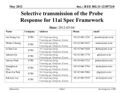 Selective transmission of the Probe Response