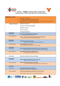 Current Field day Program 12072014