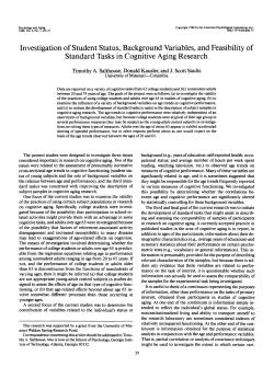 Investigation of Student Status, Background Variables, and
