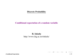 Discrete Probability Conditional expectation of a random variable R