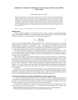 HORIZONTAL TURBULENT DIFFUSION AT SEA