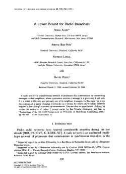 A Lower Bound for Radio Broadcast