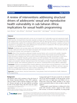 A review of interventions addressing structural drivers of