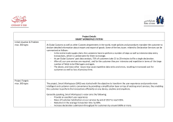 Project Details SMART WORKSPACE SYSTEM Initial situation