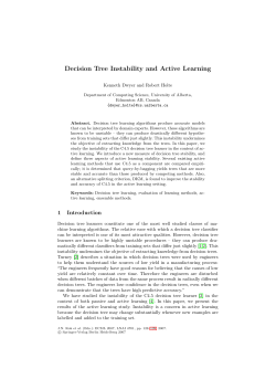Decision Tree Instability and Active Learning