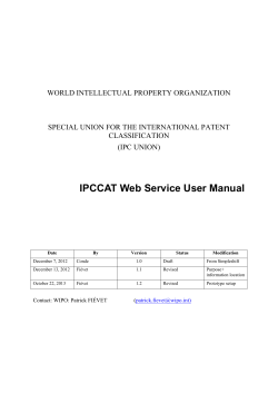 IPCCAT Web Service User Manual
