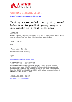 Testing an extended theory of planned behaviour to predict young