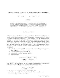 PRODUCTS AND DUALITY IN WALDHAUSEN CATEGORIES