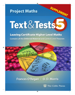 Project Maths - The Celtic Press