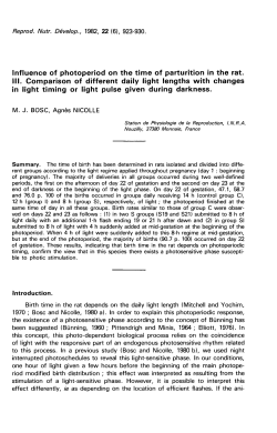 in light timing or light pulse given during darkness.