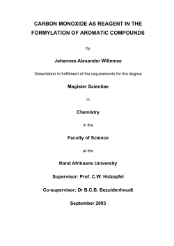 carbon monoxide as reagent in the formylation of aromatic compounds