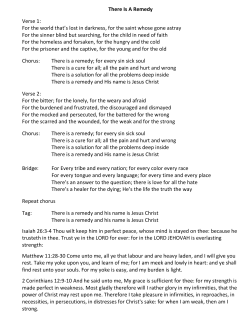 There is a remedy - Billy Sampson Ministries