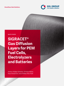 SIGRACET &reg; GDL for Fuel Cells