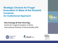 Strategic Choices for Frugal Innovation in Base of the
