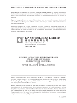 Kin Yat_E_GM Cir.indb - Kin Yat Holding Limited