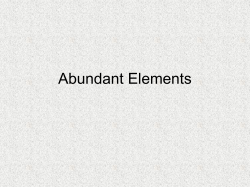 Abundant Elements
