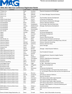 MAG 2017 Mid-Year Conference Registraton Roster