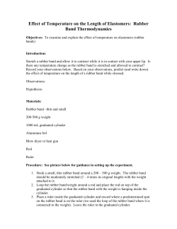 To examine and explain the effect of temperature on elastomers