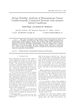 String Stability Analysis of Homogeneous Linear