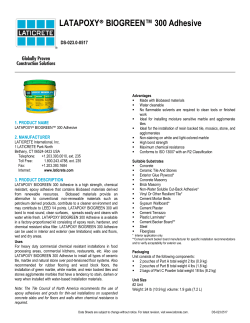 LATAPOXY® BIOGREEN™ 300 Adhesive