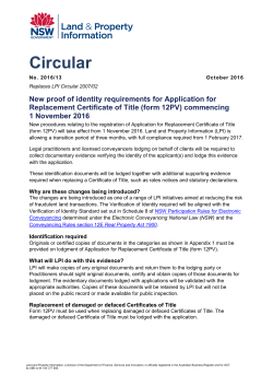 New proof of identity requirements for Application for Replacement