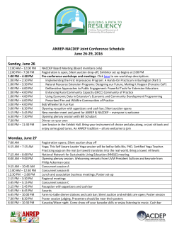 ANREP-NACDEP Joint Conference Schedule June 26