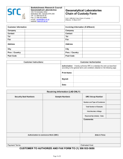 Geoanalytical Chain of Custody Form