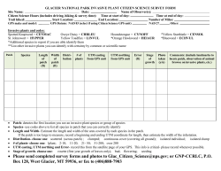 Invasive Plant Survey Form