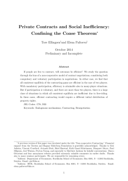 Private Contracts and Social Inefficiency: Confining the Coase