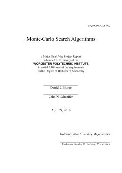 Monte-Carlo Search Algorithms - Worcester Polytechnic Institute