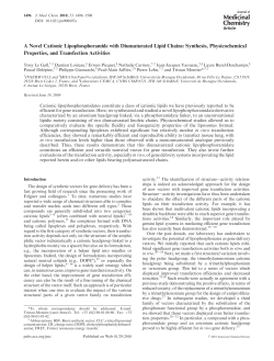 A Novel Cationic Lipophosphoramide with Diunsaturated Lipid Chains