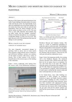micro climates and moisture induced damage to paintings