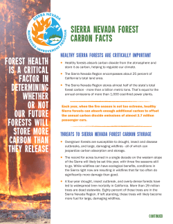 Sierra Nevada Forest Carbon Fact Sheet