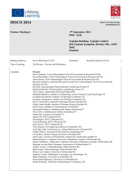 meeting 6 - Discovering the Archaeologists of Europe