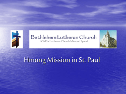 Slide 1 - Bethlehem Lutheran Church, St. Paul, MN